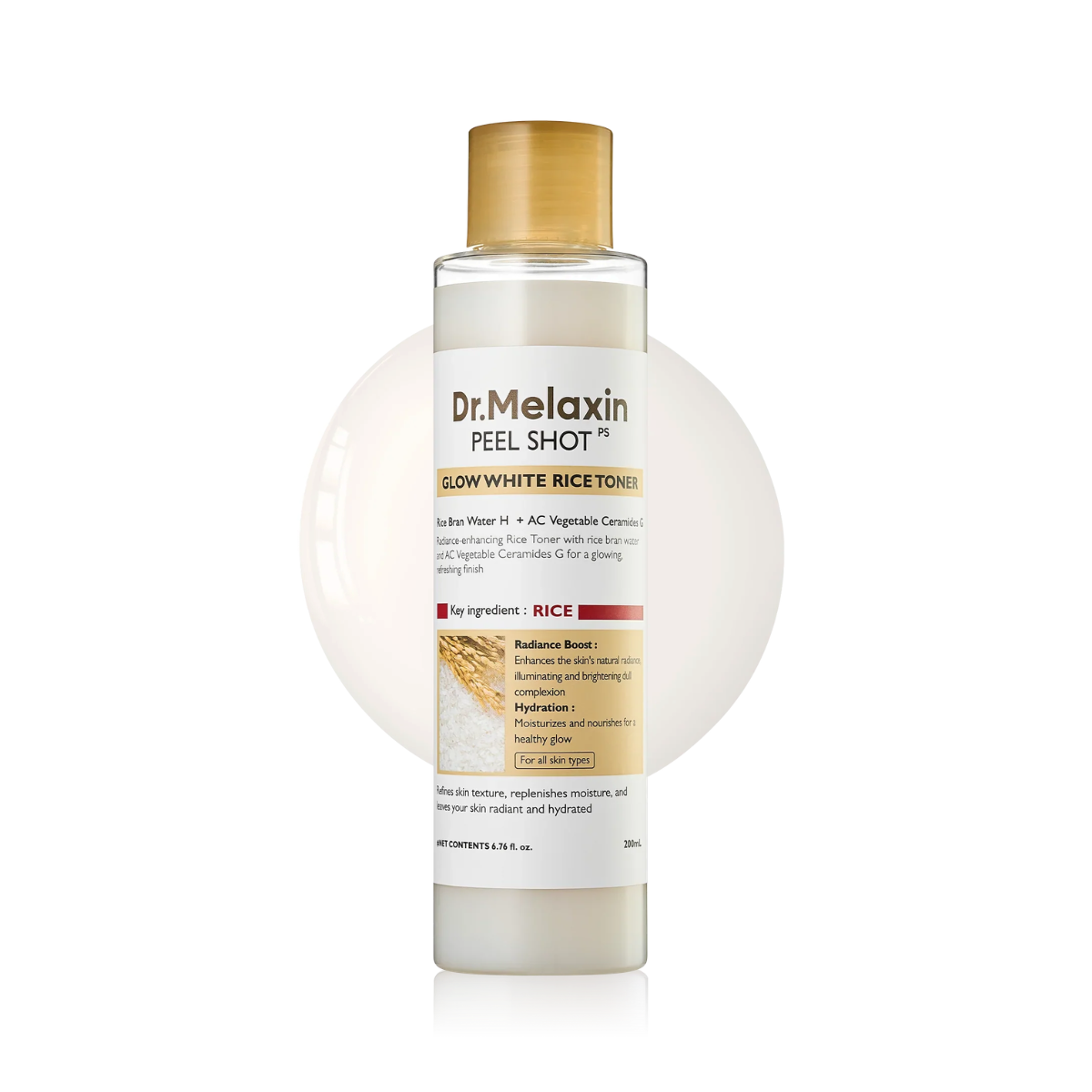 Dr.Melaxin - Dr.Melaxin Peel Shot Glow White Rice Toner (200ml)