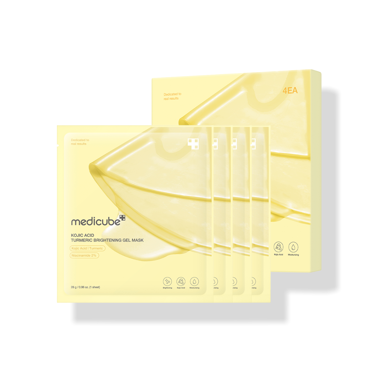 Medicube - Mascarilla de Hidrogel Aclarante con Ácido Kójico (Pack 4 unid)